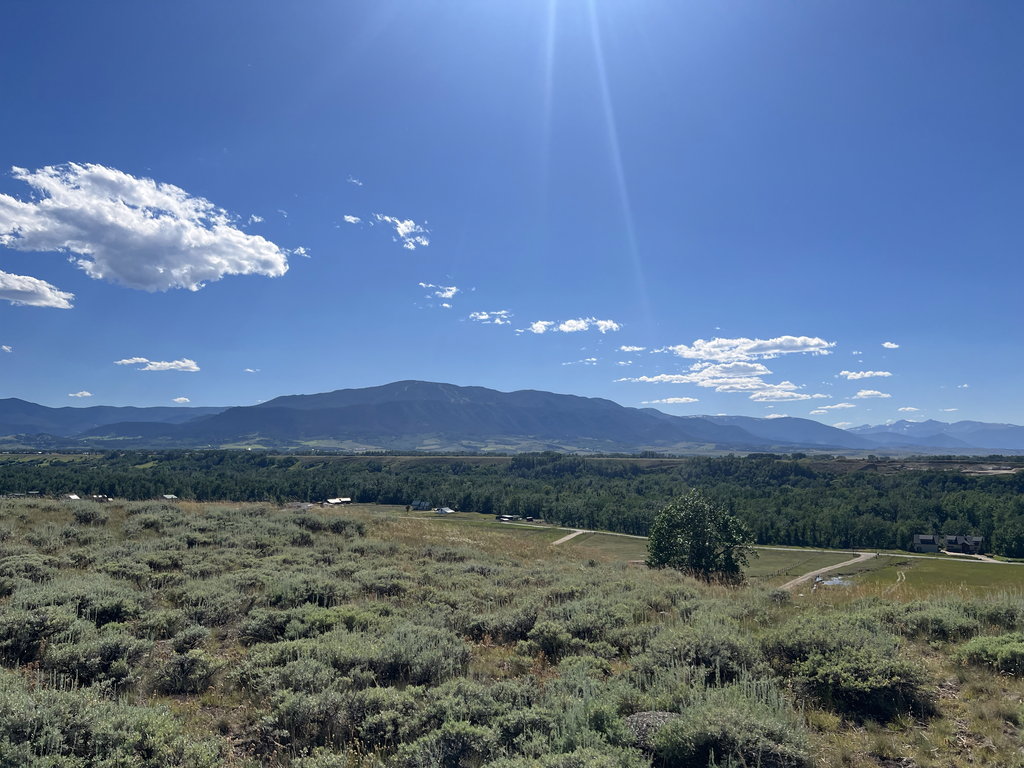 The Bench: looking down the bench at East Bench Overlook near Red Lodge, Montana