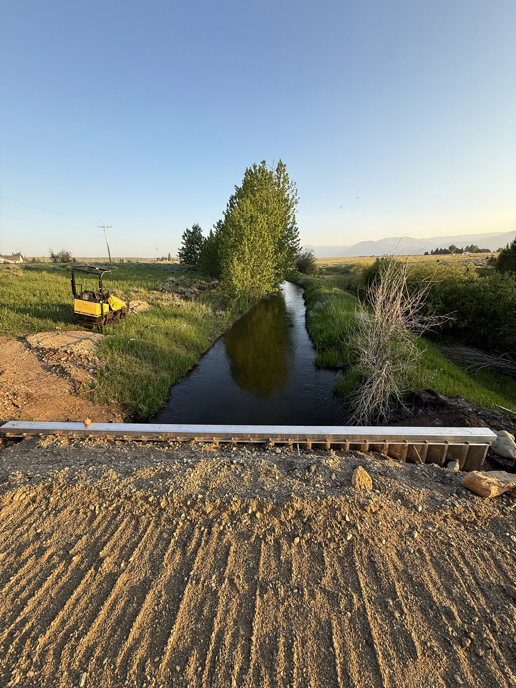 The Road: bridge over Pleasant Valley Canal at East Bench Overlook near Red Lodge, Montana