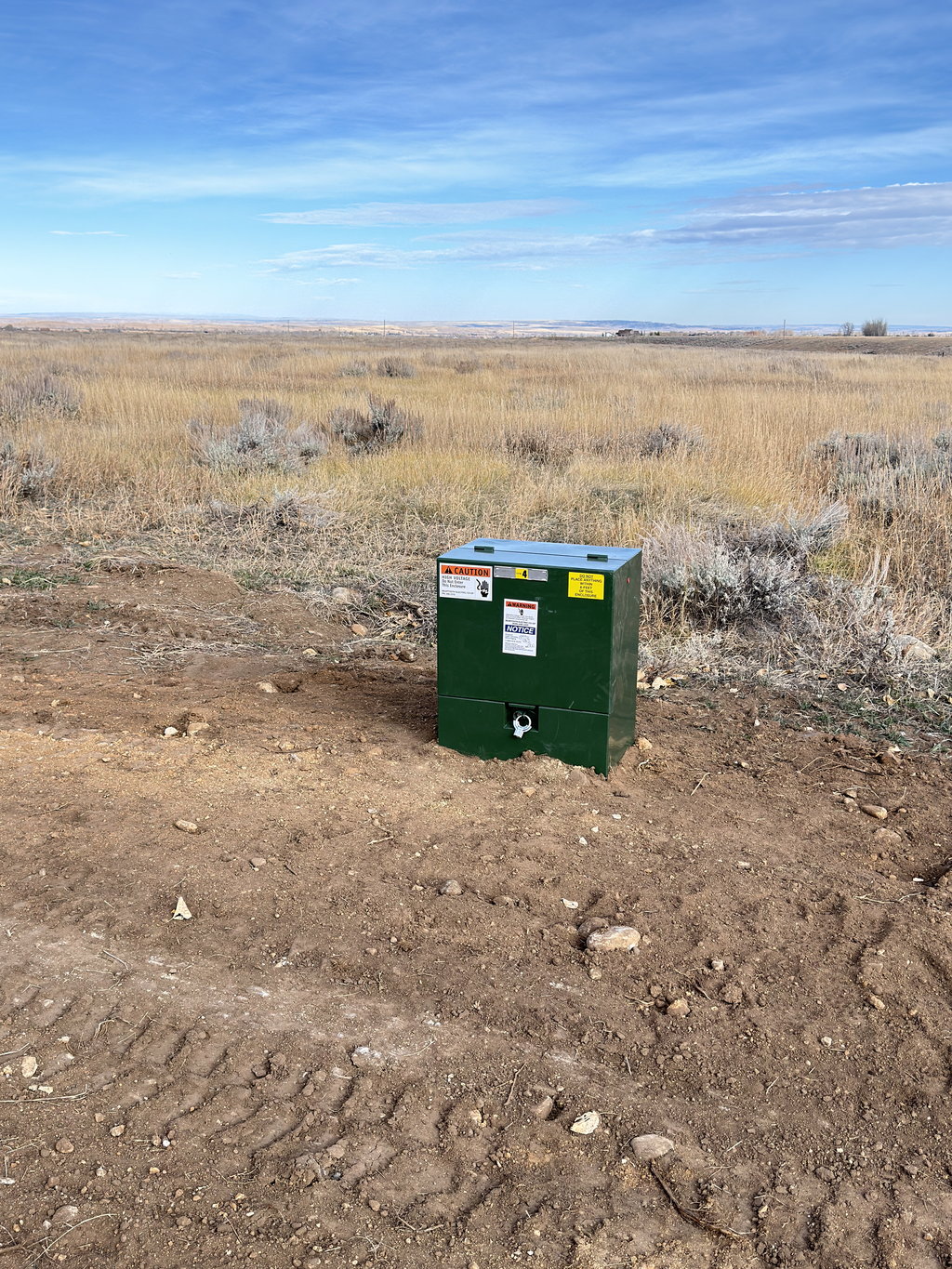 Utilities: power on the bench at East Bench Overlook near Red Lodge, Montana
