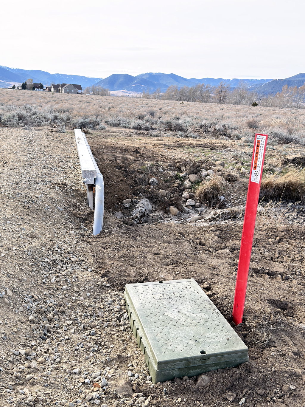 Utilities: hookup at the lot line at East Bench Overlook near Red Lodge, Montana
