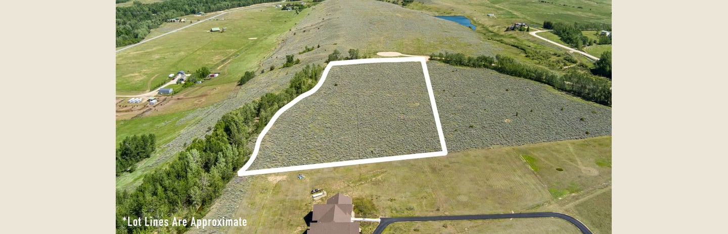 Aerial view of Lot 3 at East Bench Overlook