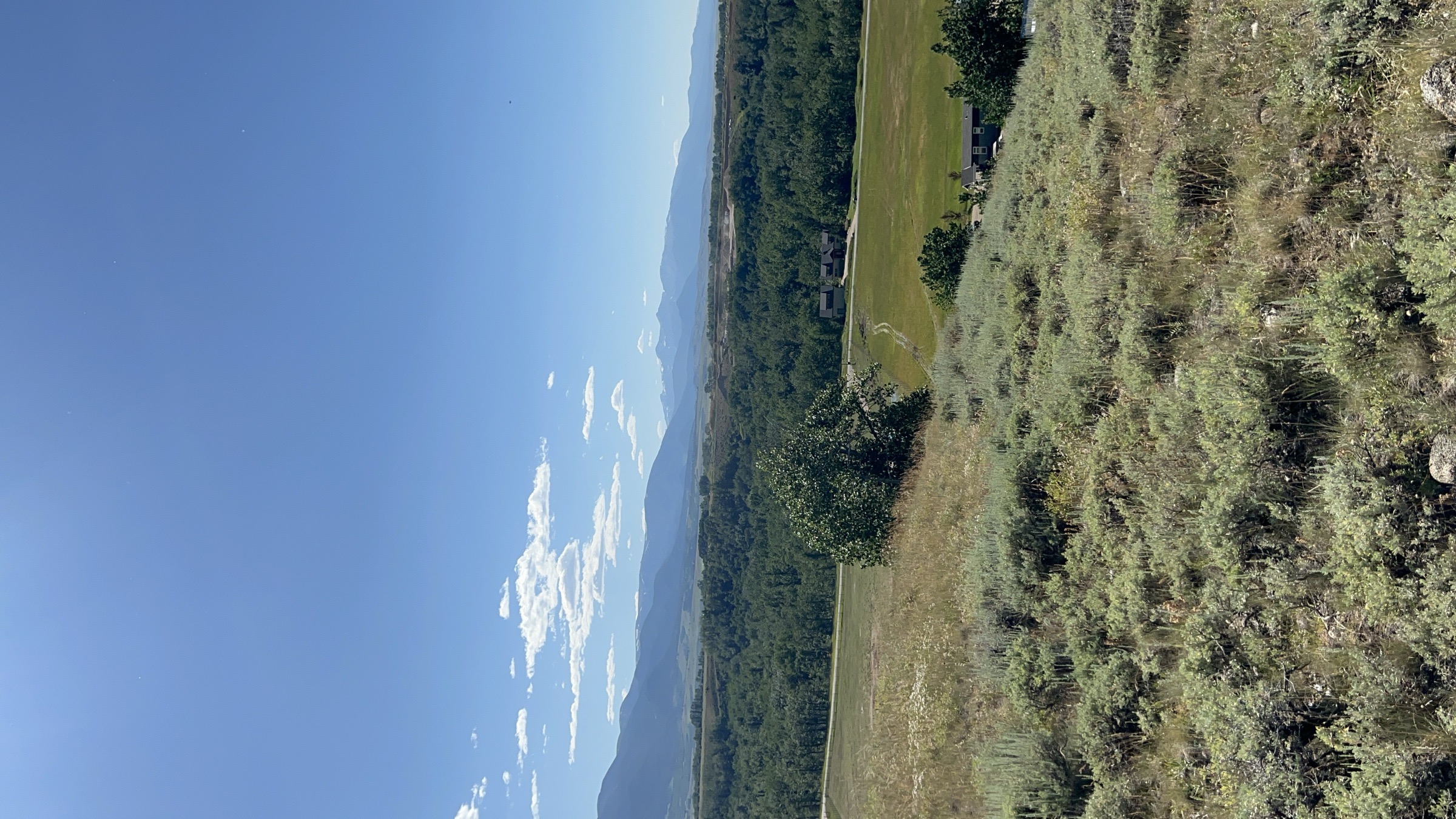 Valley and mountain panorama from Lot 2 at East Bench Overlook