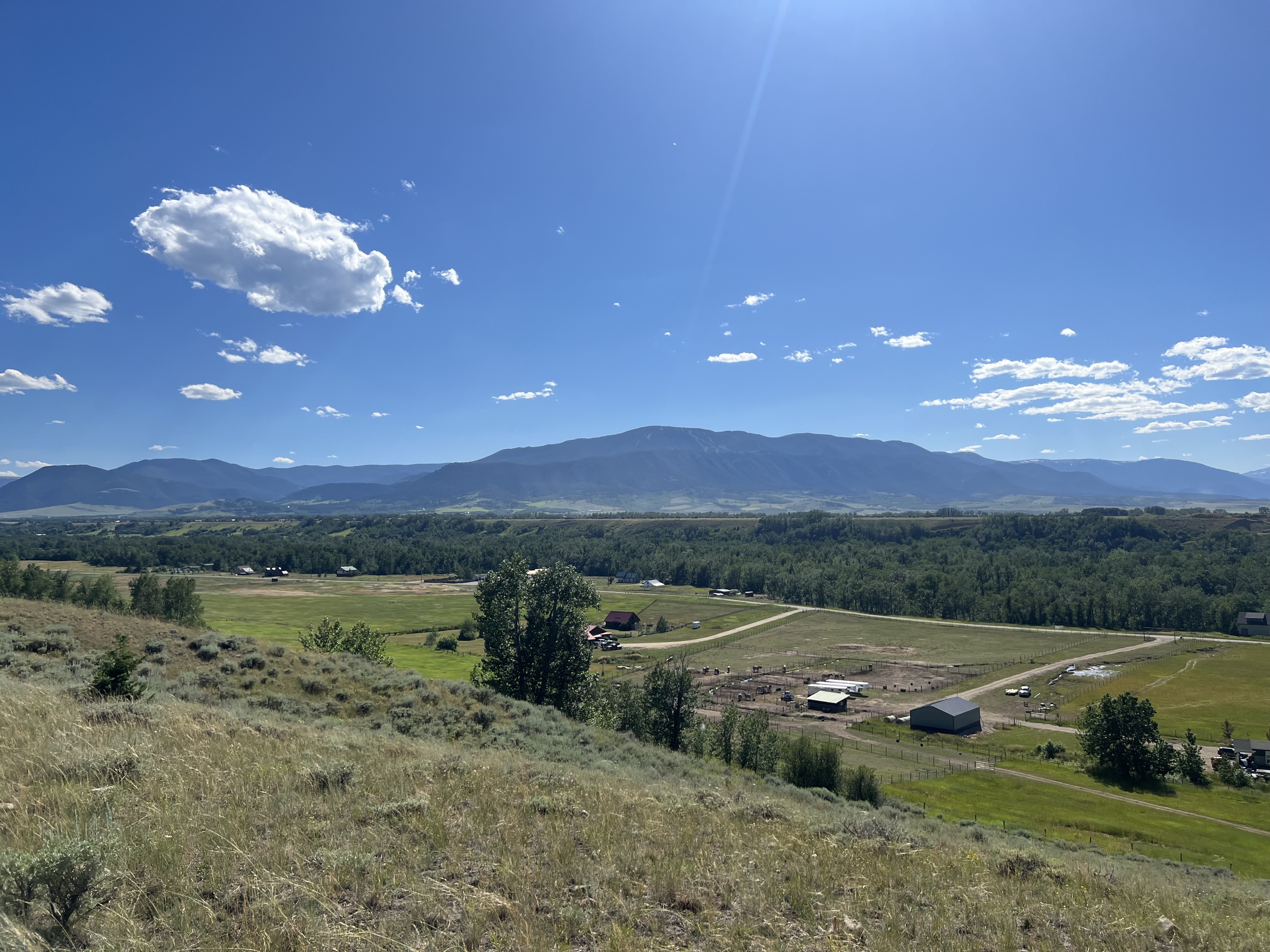 Valley and mountain panorama from Lot 4 at East Bench Overlook